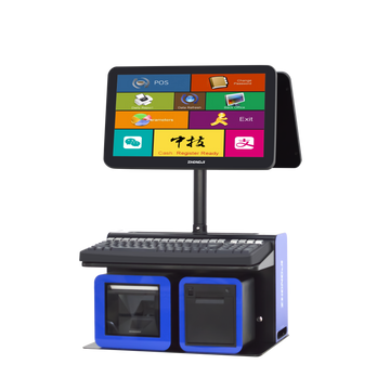 ZHONGJI® A11RD POS System Dual Screen Design Built-in 58mm Printer PC Machine for Supermarket/Retail